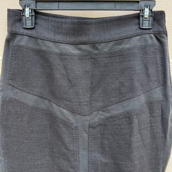 Diane Von Furstenburg DVF Black Grey Wool Blend Chickie Pencil Skirt Size 8 - Picture 3 of 9